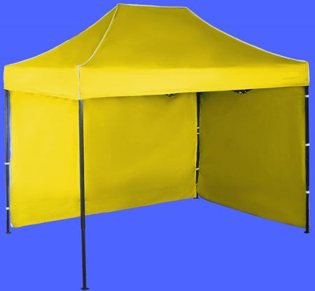 Expodom Namiot Imprezowy 2x3m Stalowy Żółty 2 Ściany Boczne