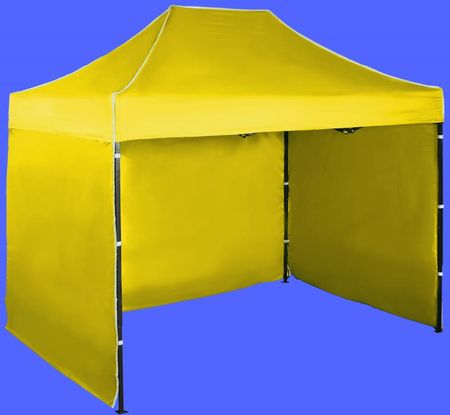Expodom Namiot Imprezowy 2x3m Stalowy Żółty 3 Ściany Boczne