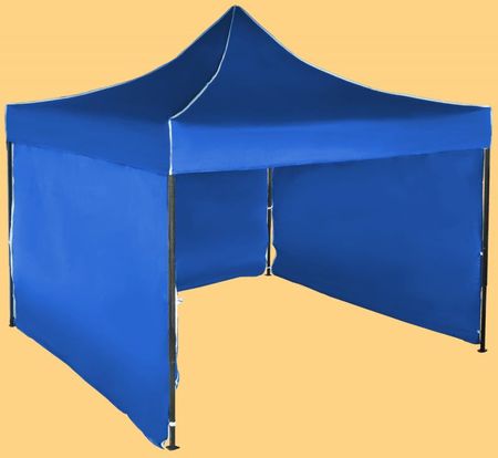 Expodom Namiot Imprezowy 3x3m Stalowy Niebieski 3 Ściany Boczne