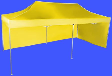 Expodom Namiot Imprezowy 3x6m Aluminiowy Żółty 2 Ściany Boczne