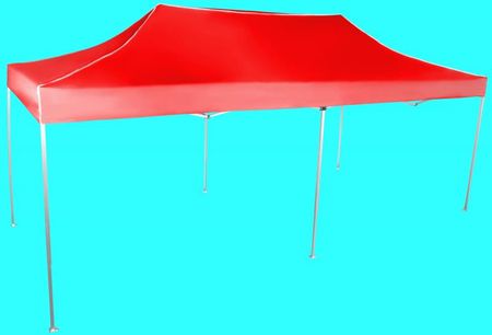 Expodom Namiot Imprezowy 3x6m Aluminiowy Czerwony Bez Ścian Bocznych