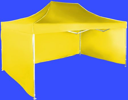 Expodom Namiot Imprezowy 3x4,5m Aluminiowy Żółty 3 Ściany Boczne