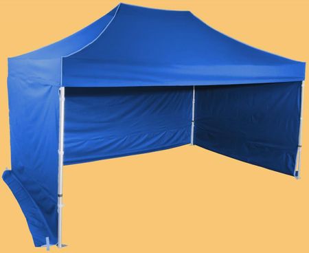 Expodom Namiot Imprezowy 3x4,5m O Konstrukcji Aluminiowej Z Profilu Sześciokątnego Niebieski