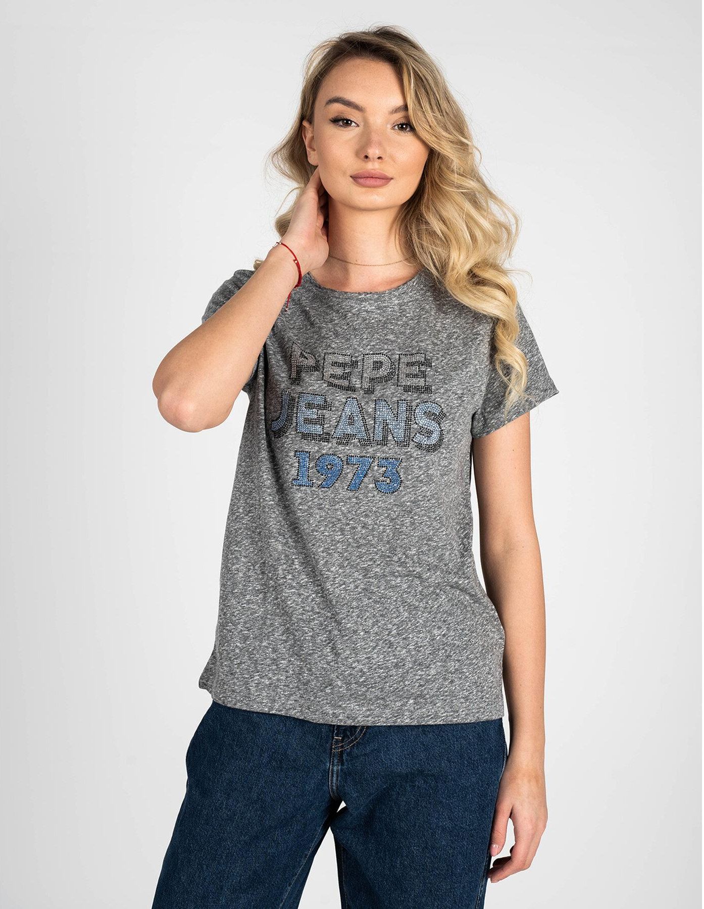 T-shirt Gris Homme Pepe Jeans Eggo N | Déstockage Pepe jeans