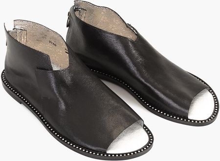 Czarne sandały damskie nubukowe saszki 024-8679-4671