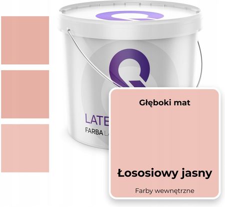 Q-Cover Farba Lateksowa Łososiowy Jasny Głęboki Mat 5L