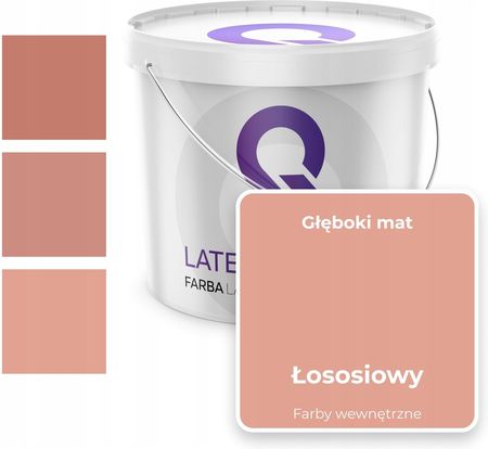 Q-Cover Farba Lateksowa Łososiowy Głęboki Mat 5L