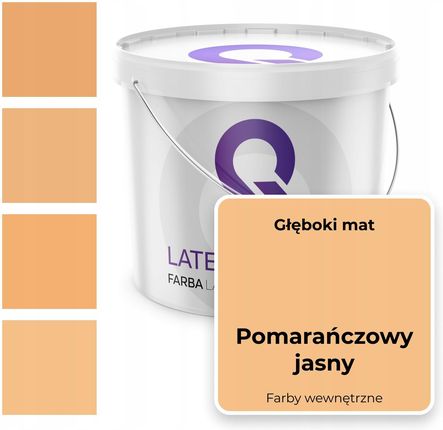 Q-Cover Farba Lateksowa Pomarańczowy Jasny Głęboki Mat 5L