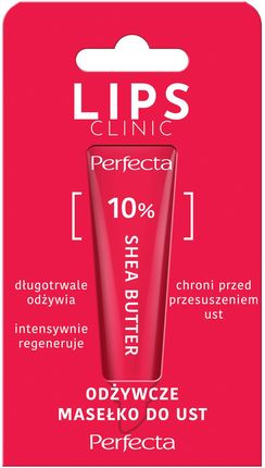 Perfecta Lips Clinic Odżywcze masełko do ust 10% Shea Butter