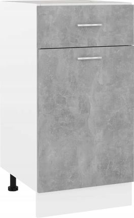 vidaXL Szafka z szufladą, szarość betonu, 40x46x81