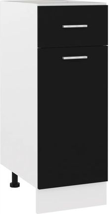 vidaXL Szafka z szufladą, czarna, 30x46x81,5 cm, p
