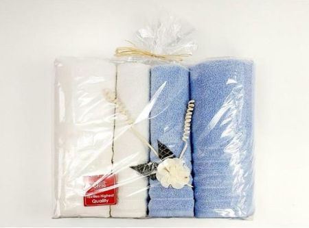 Greno Komplet Ręczników 4 Szt Alexa Kremowy Błękitny 50X90+70X140 27555