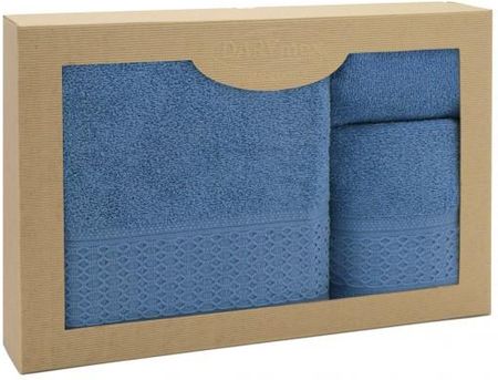 Darymex Komplet Ręczników 3Szt W Pudełku Solano Niebieski 30X50+50X90+70X140 27599