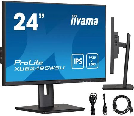 Monitor iiyama ProLite XUB2495WSU-B5 24" IPS 16:10, VGA, HDMI, DisplayPort, FlickerFree
