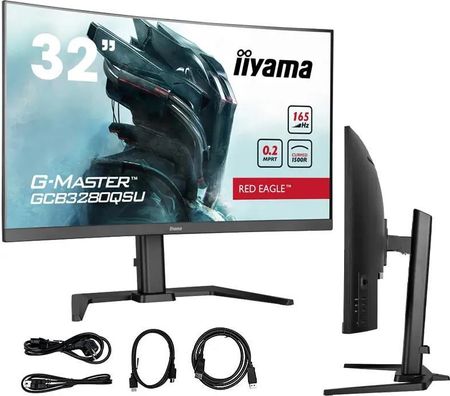 Monitor iiyama G-Master GCB3280QSU-B1 Red Eagle 32" VA LED, WQHD, 165Hz, 0.2ms, /2xHDMI, DP/, zakrzywiony ekran, FreeSync