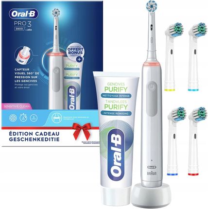 Szczoteczka elektryczna ORAL-B PRO3 3800 GIFT EDITION KOŃCÓWKI