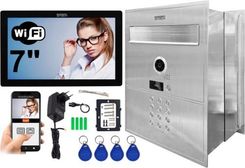 5Tech Cyfrowy 2 Żyłowy Wideodomofon 7'' Wifi Ze Skrzynką Na Listy Czarny Twin Virgo 82218-N (K5H8K223)