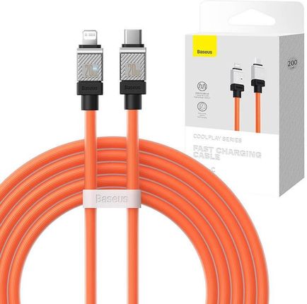 Baseus Kabel Szybko Ładujący Usb-C Do Lightning Coolplay Series 20W 2M Pomarańczowy