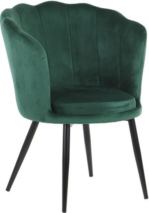 Krzesło tapicerowane do salonu, jadalni i restauracji HTS-D41A - ciemny zielony, stelaż czarny