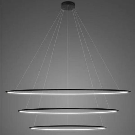 Altavola Design Lampa Wisząca Ledowe Okręgi No.3 230 Cm 4K Czarna