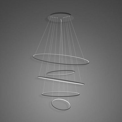 Altavola Design Lampa Wisząca Ledowe Okręgi No.5 120Cm 4K Ściemnialna Czarna