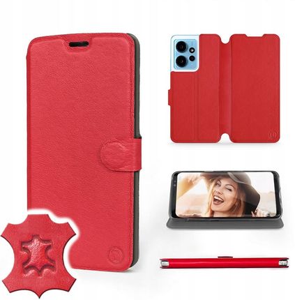 Mobiwear Etui Do Xiaomi Redmi Note 12 4G Red Lea