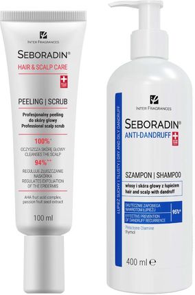 Zestaw Seboradin PRZECIWŁUPIEŻOWY szampon 400 ml + peeling 100 ml