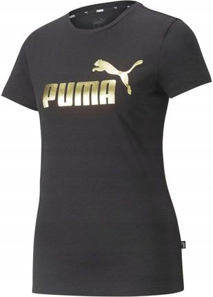 Koszulka damska Puma ESS+ Metallic Logo Tee czarna 848303 01