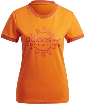 Koszulka damska adidas Adventure Cali pomarańczowa IC5525