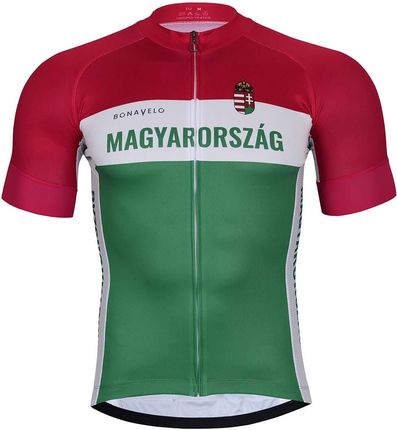 Bonavelo Koszulka Kolarska Z Krótkim Rękawem Hungary Czerwony/Zielony/Biały Xs