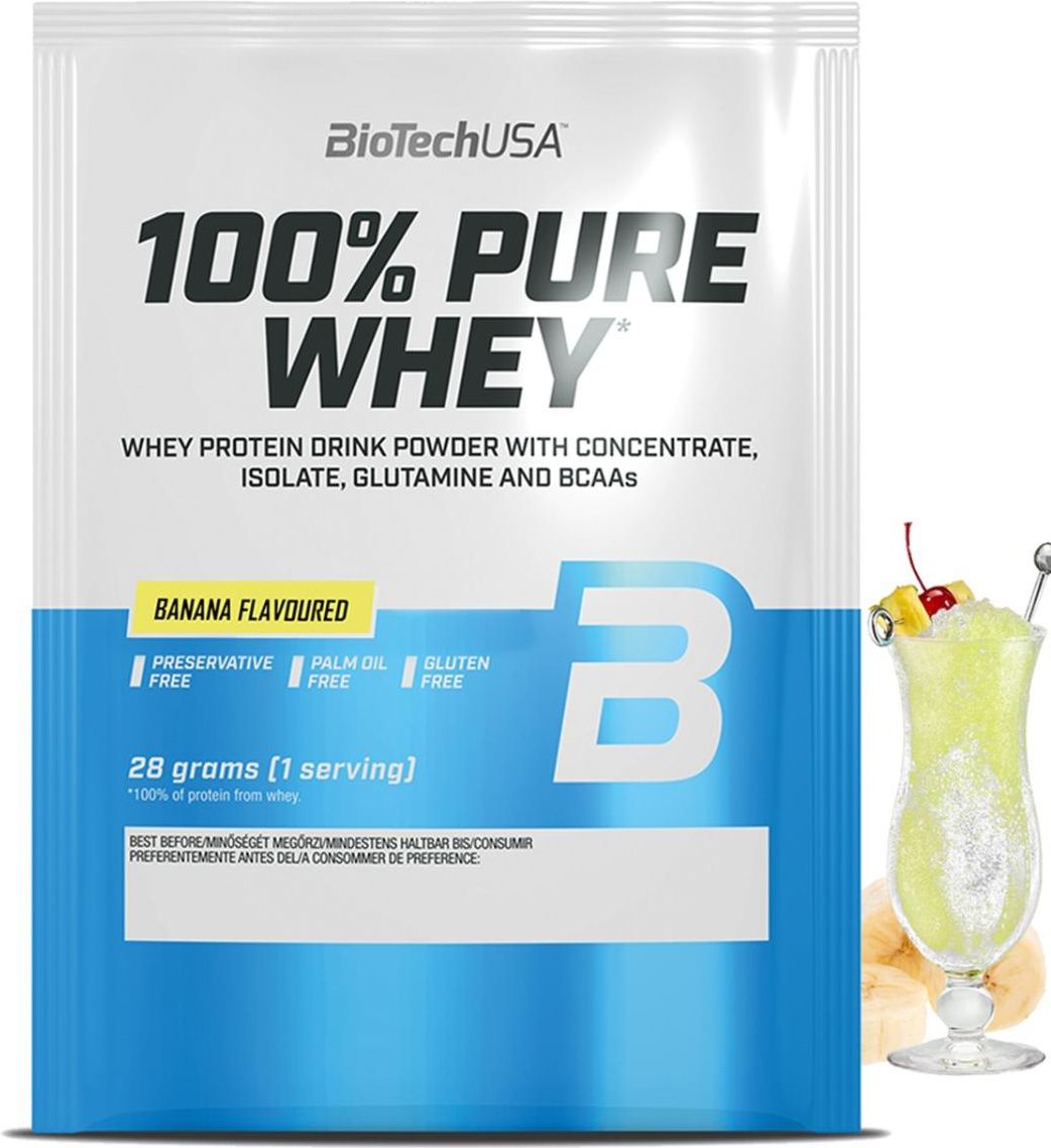 Odżywka białkowa Biotech Usa 100% Pure Whey 28G Białko Wpc Banan - Ceny ...