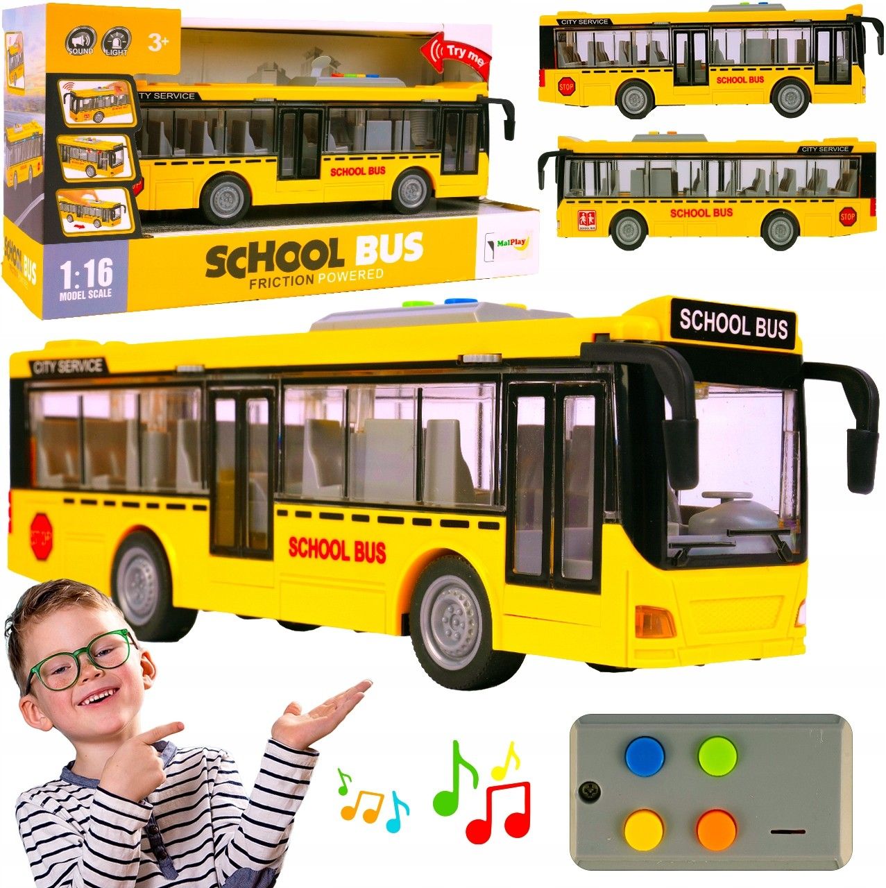 Malplay Autobus z Napędem Dźwięki Światła Otwierane Drzwi - Ceny i ...