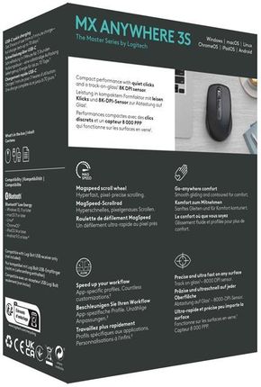 Logitech MX ANYWHERE 3S 新品未開封 Mysz Logitech MX Anywhere 3S Czarny (910006958) - Opinie i