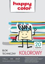 Zdjęcie Blok Techniczny Kolorowy A4 170G Happy Color Pakiet 10Szt. - Mońki