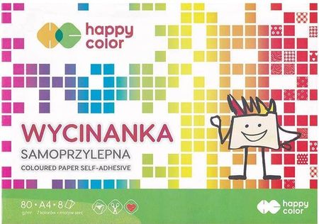 Papier Kolorowy A4 Samoprzylepny Happy Color Pakiet 10Szt.
