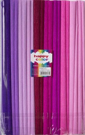 Happy Color Bibuła Marszczona Różowy 25X200Cm 8 Ko