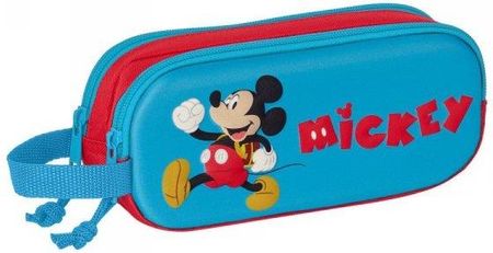 Mickey Mouse Clubhouse Piórnik Podwójny 3D Czerwony Niebieski 21X8X6Cm