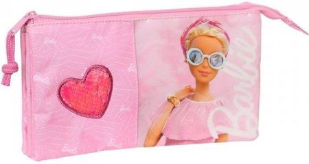 Barbie Piórnik Potrójny Girl Różowy 22X12X3 Cm