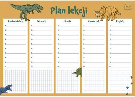 Interdruk Plan Lekcji A4 Boys Dinozaur