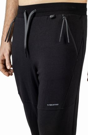 Spodnie męskie dresowe z bambusa Viking Hazen 0900 czarny