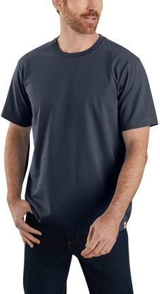 Koszulka męska T-shirt Carhartt Workwear Solid Non-pocket 412 granatowy
