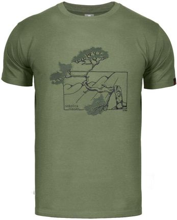 Koszulka męska bambusowa T-shirt Alpinus Pieniny zielony