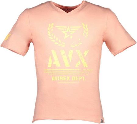 AVX T-SHIRT MĘSKI Z KRÓTKIM RĘKAWEM AVIREX DEPT RÓŻOWY