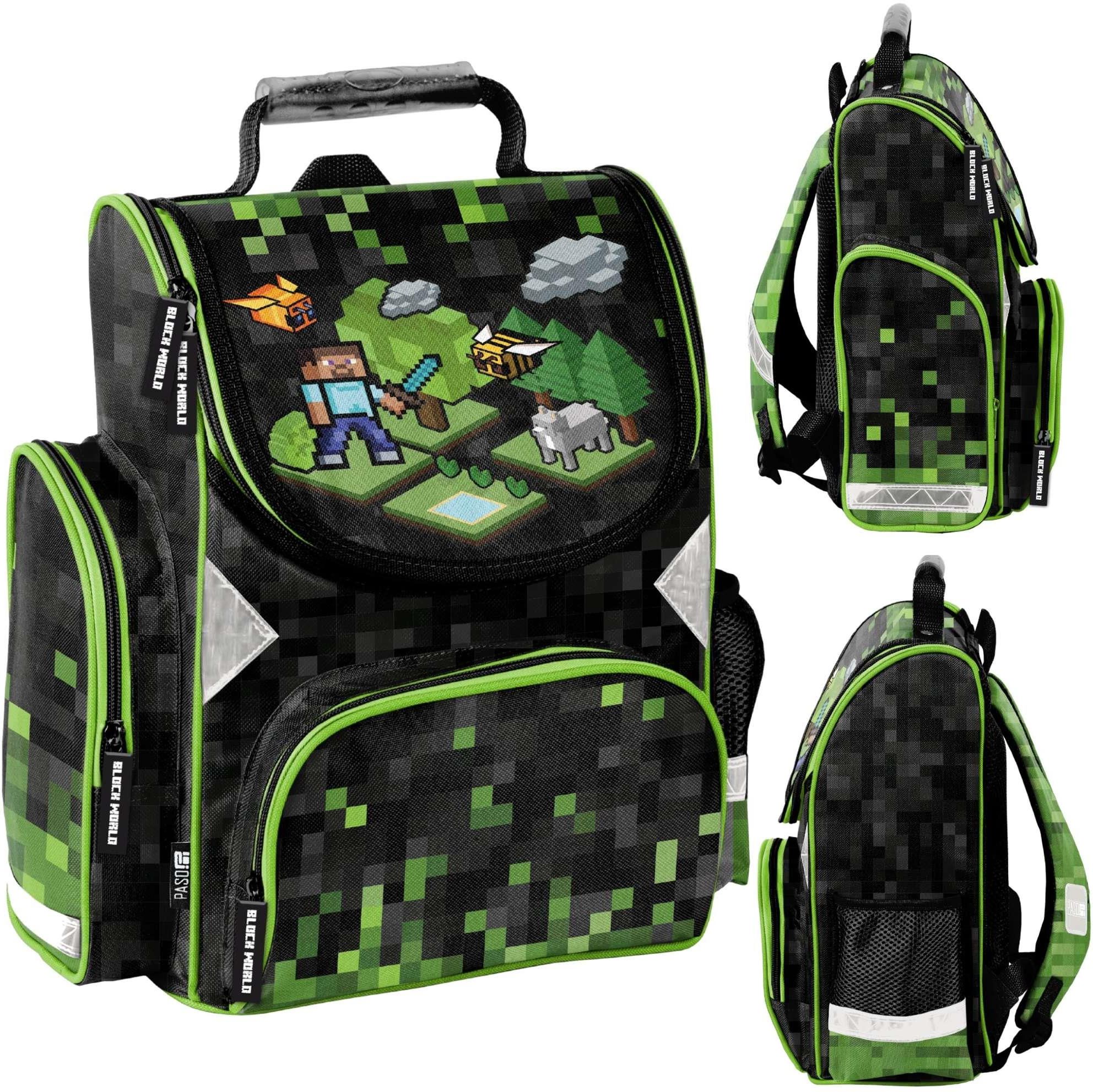 Starpak Schulranzen Starpak Schulranzen Jungen Gaming Pixel Blau Ergonomisch Leicht S0df102k