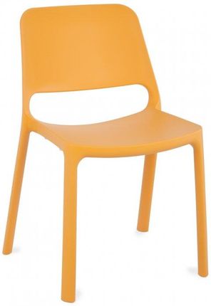 Krzesło Capri pomarańczowe, plastikowe, łatwe w czyszczeniu, do ogrodu, pokoju dziecka