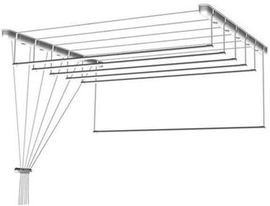 Suszarka sufitowa 6 prętów 180x53,5cm fi25 alum