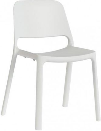 10% rabatu z kodem LATO10 - Krzesło Capri białe, plastikowe, łatwe w czyszczeniu, do ogrodu, pokoju dziecka