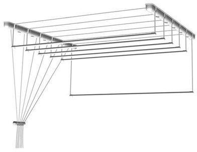 Suszarka sufitowa 6 prętów 90x53,5cm fi16 alum