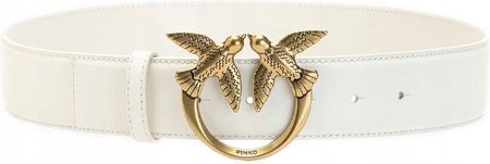 PINKO luksusowy damski pasek skórzany LOVE BERRY GOLD