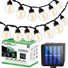 Lumiled Girlanda Solarna Ogrodowa 20X Led Ozdobne Kuleczki 7,5m Ciepła 3000K Gladi